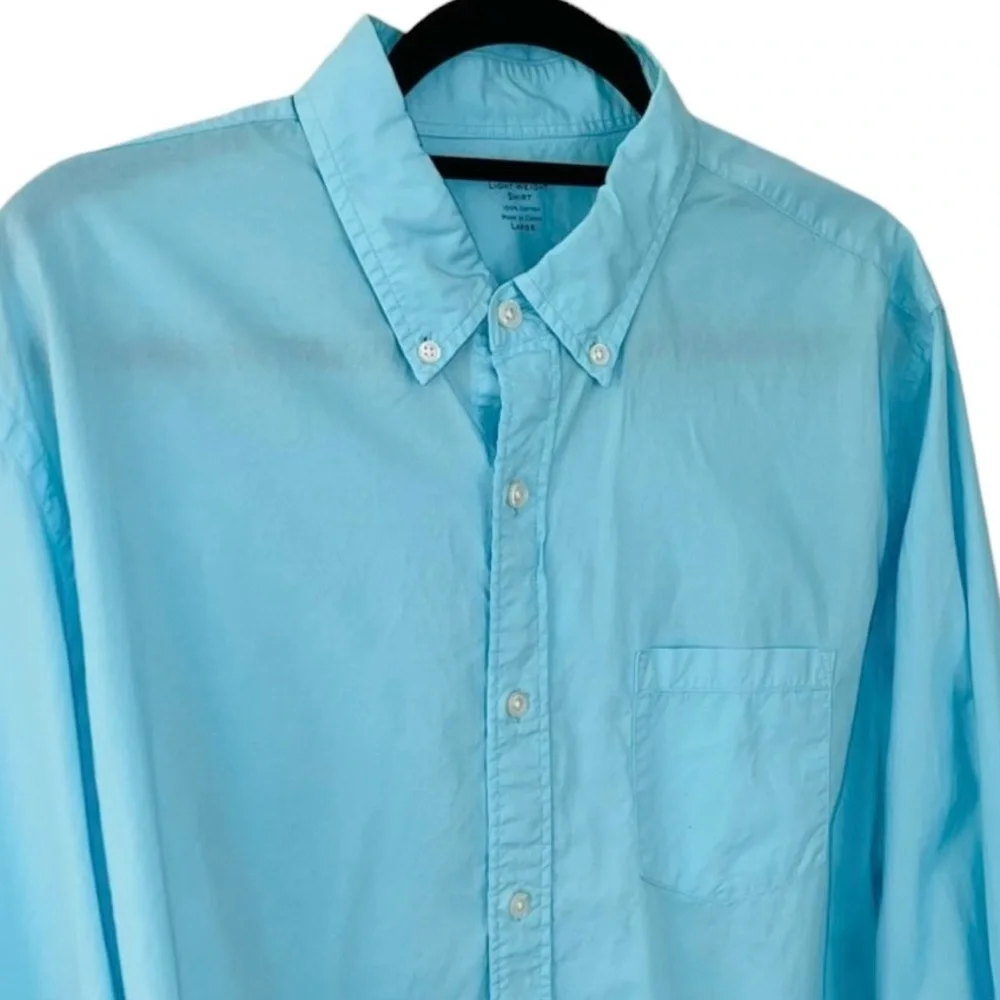 🌴 J.‎ Crew Blue Long Sleeve 100% Cotton Button Dress Shirt